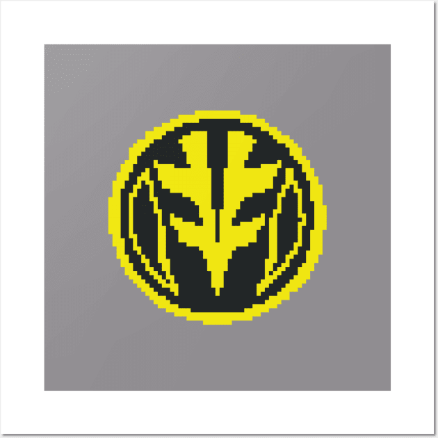 White Ranger 8 bit pixelart Wall Art by Cinestore Merch